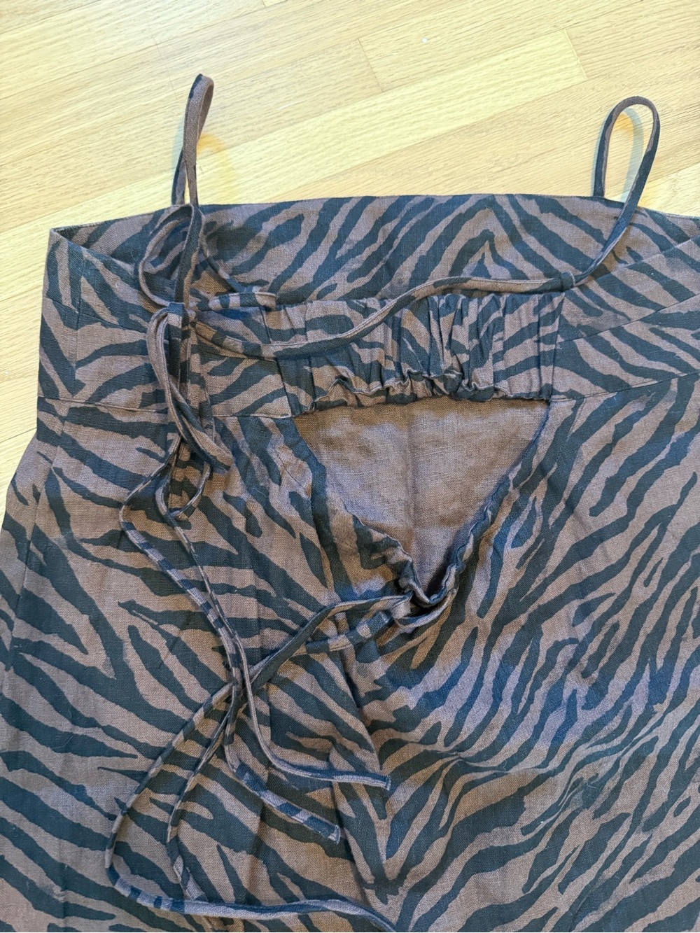 Banana Republic Brown and Black Zebra Print A-Line Skirt - Picture 4 of 7